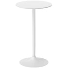 HOMCOM - Table de bar ronde haute 40 po - blanc-Design moderne avec des lignes épurées et un plateau lisse 
