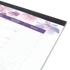 Blueline - 2026 Calendrier sous-main mensuel Passion - 17-3/4 po x 10-7/8 po - Bilingue-Motifs floraux à chaque mois