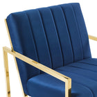 Modway - Inspire Chenal Touffé Performance Velvet Fauteuil - Marine-8
