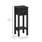 HOMCOM - Table de nuit - noir - lot de 2-Le design anti-basculement assure une utilisation plus sûre 