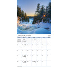 DateWorks - Calendrier Mural 16 Mois 2025 Ontario - 12 po x 12 po - Bilingue-Scénique