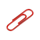 JAM Paper - Trombones standard colourés - taille standard 2 -5 cm - rouges - paquet de 100-Quantité : 100 par boîte | Emballé dans une boîte transparente réutilisable pour garder votre bureau ou votre tiroir de bureau organisé
