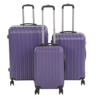 Nicci - Ensemble de 3 valises - Collection Grove - Pourpre-Coque extérieure en ABS