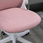 Vinsetto - Chaise de bureau à bascule respirante avec accoudoirs relevables - rose-Matériau : Éponge, PVC, Nylon, Lin (100% polyester)