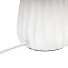 Simple Designs - Mini lampe de table texturée - Blanc cassé avec abat-jour assorti-8