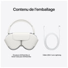Apple - AirPods Max - Argent-Diffusion aisée du contenu audio de votre iPhone, iPad, iPod touch ou Apple TV sur deux paires d’AirPods