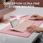 Logitech - K585 Clavier fin sans fil multi-appareils - Rose-Utilisez vos raccourcis clavier préférés sur plusieurs dispositifs et plates-formes, notamment Windows, Mac, iOS, iPadOS et Android