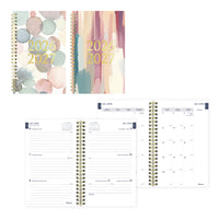Blueline - Agenda Scolaire Hebdomadaire/Mensuel 13 Mois De Juillet À Juillet - 8 po H x 5 po l - Motif Splash - Bilingue-13 mois, de juillet à juillet