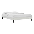 Modway - Soleil Performance Velvet Lit King, Gris clair-Velours de performance résistant aux taches