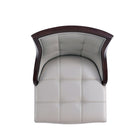 Manhattan Comfort - Tabouret de comptoir Fifth Avenue 19" traditionnel rembourré en similicuir - gris clair-22,5 po L x 23 po l x 39,5 po H