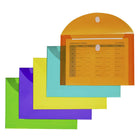 C-Line - Enveloppes réutilisables XL, fermeture de crochet et de boucle, 8 1/2 x 11, couleurs assorties, 10 par pack, 2 packs-Pour le stockage de documents 8-1/2 x 11