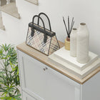 HOMCOM - Armoire à chaussures moderne avec 3 tiroirs rabattables pour 12 à 18 paires - blanc-Le design compact s'adapte aux petits espaces 