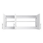 Prepac - Rangement mural Elite 54 po avec portes à panneaux, cabinet de salle de bains avec 1 étagère ajustable - Blanc-Les portes en MDF à bords profilés (arrondis) ajoutent un niveau de sophistication