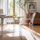 Nicer Furniture - fauteuil fantôme transparente de Louis XVI-Dimensions : 21" L x 22" P x 36" H, hauteur du siège 18,5".