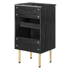 Modway - Chaucer 18" Vanette de salle de bain - Noir noir-Assemblée requise