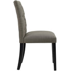 Modway - Duchess Bouton touffé Tissu Chaise à manger - Granite-Rembourrage en mousse dense