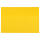 JAM Paper - Enveloppes d'invitation colorées A9 avec fermeture autocollante - 5 3/4 x 8 3/4 - jaune recyclé - paquet de 100-Cette enveloppe est fabriquée à partir de papier de 60 lb, a une finition lisse et une fermeture à bande adhésive Peel & Seal !