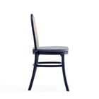 Manhattan Comfort - Lot de 2 chaises de salle à manger Paragon 44,5 cm style industriel chic, rembourrées - noir et gris-Coussin de siège en option inclus pour plus de confort