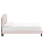 Modway - Amber Performance Velvet Lit à plateforme jumelle, Rose-8