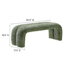 Modway - Dax Chenille de 50,5" Rembourré Banc d’accent - Basil-Sellerie en chenille