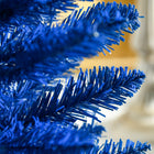 HOMCOM - Sapin de Noël artificiel fin 5pi - arbre de Noël - bleu profond-Couleur : Bleu profond 