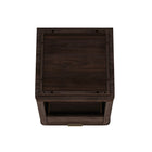 Manhattan Comfort - Ensemble de 2 tables de chevet modernes Evelyn 20" à 1 tiroir - Marron-Garantie limitée du fabricant de 30 jours