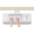ShoppingAll - Plateau à clavier réglable sous le bureau avec tiroir coulissant de 25 po L x 9,8 po P - Blanc-7