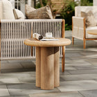 Modway - Tori Rond de 20 pouces Terrasse extérieure Béton Table d’appoint - Travertin-Table ronde de 20 pouces