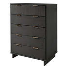 Manhattan Comfort - Granville commode haute moderne 37,8" - gris foncé-Recommandé pour un téléviseur jusqu'à 35 pouces