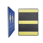 Futech - Panneau de toilettes homme/femme/handicap avec braille - Bleu - Paquet de 2-Conception en braille