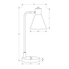 Monarch Specialties - Luminaire - 17 po H Lampe De Table - Métal Noir - Métal Argenté - Contemporain-Avec une garantie limitée de 2 ans contre tout défaut, cette lampe d'appoint promet durabilité et satisfaction, assurant qu'elle reste une source d'éclairage fiable pour les années à venir