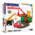 Magna-Tiles - Constructeur Ensemble De Construction Magnétique De 32 pièces, La Marque De Construction Magnétique Originale-Ce Qui Est Inclus:  10 carrés de route, 4 cercles de quart de route, 6 petits carrés, 8 petits rectangles (4 briques, 4 mises en garde), 1 spinner, 1 châssis de voiture, 2 grues extensibles