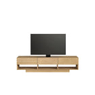 Nexera - Meuble audio-vidéo Rustik, 72 po, 3 tiroirs, Érable doré-3 tiroirs de rangement sur coulisses de métal