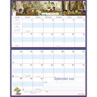 MotherWord - Calendrier familial magnétique pour réfrigérateur 2024-2025 - 15 po x 9 1/2 po - anglais-Aimants super puissants pour le fixer sur le réfrigérateur