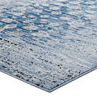 Modway - Chiara Treillis floraux vieillis contemporains Tapis de 5 pi l x 8 pi L - Bleu marocain-Résistant aux taches / Facile à nettoyer