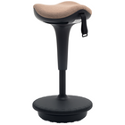 HOMCOM - tabouret pivotant debout sans dossier avec mouvement de bascule - brun-Le design oscillant encourage un équilibre continu, renforçant la force du tronc