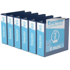 Davis Group Super offre Easyview, Reliure View à anneaux ronds 3 po, personnalisable, paquet de 6 - Bleu Royal-3 Reliure À Anneaux