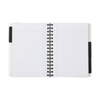 Cambridge - Carnet à onglets - 8" x 6" - Noir-Fermeture élastique et pages perforées 