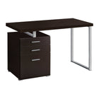 Monarch Specialties - 7026 Bureau 48 po L - Espresso Orientation Gauche Ou Droite-Un bureau d'ordinateur moderne de 48 pouces de long dans un style moderne, avec une configuration réversible pour une installation à gauche ou à droite, parfait pour créer un espace de travail fonctionnel dans votre bureau à domicile.