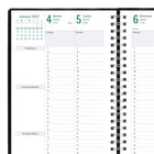 Blueline - 2027 agenda hebdomadaire/mensuel Timanager 13 mois Blueline – 9 1/16 po x 5 7/8 po – noir-Coins détachables