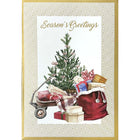 Mill Brook Studio - Cartes de souhaits Noël / Enveloppes - 5-3/8 po x 7-3/4 po - Souhaits de la Saison: Plusieurs cadeaux - Paquet de 18-Cartes de souhaits qualité boutique