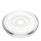 PopSockets - PopGrip - Clear Blanc-Pour les chargeurs sans fil génériques, retirez facilement le dessus pour charger votre téléphone sans fil