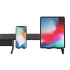IntekView - Support de moniteur extensible avec accessoires intégrés-Supports pour appareils: Gardez votre téléphone et votre tablette à portée de main pour un multitâche plus efficace