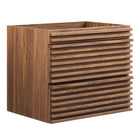Modway - Render Support mural de 24" Armoire de toilette de salle de bain (lavabo non inclus) - Noyer-7