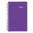 Blueline - 2026 Agenda quotidien DuraFlex avec couverture texturée extra robuste - 8 po x 5 po - Couleurs assorties - Bilingue-Reliure spirale double avec couverture couverture texturée extra robuste en poly