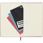 Moleskine - Agenda semainier Classic18 mois 2025-2026 - couverture rigide - grand format (12 -7 x 21 cm) - rouge écarlate - 208 pages-Pochette intérieure à soufflet assortie