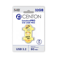 Centon - lecteur flash USB 3.2 Gen1- Planche à roulette 32GB - Jaune-Capacité : 32GB USB-A Génération 3.2