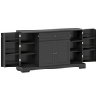 HOMCOM - Buffet moderne 55 po avec tiroir et étagères latérales de rangement - noir-Un plateau spacieux, un grand tiroir et trois armoires gardent vos essentiels de salle à manger organisés 