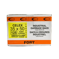 Eco II -Sacs à ordures - 35 po x 50 po - fort - Clair tinté - paquet de 100-35 po x 50 po