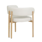 Brassex - Chaise de visite 738405 Brayden - ensemble de 2 - crème-Structure en métal
